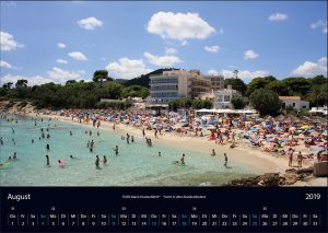 Wandkalender „Cala Ratjada 2019” August