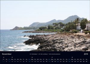 Wandkalender „Cala Ratjada 2019” November